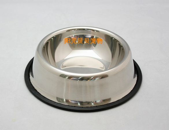 Stainless steel non-slip pet water bowl S size cat bowl dog bowl 18cm