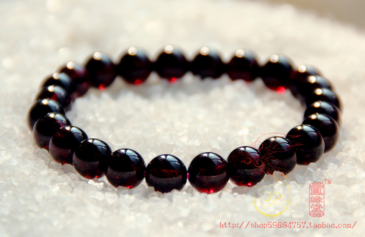 Pineong High quality natural pomegranate stone hand-made wine red 8mm pomegranate stone true love symbol