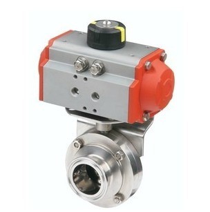 304316 AT STAINLESS STEEL SANITARY GRADE PNEUMATIC QUICK FIT BUTTERFLY VALVE HOOP TYPE BUTTERFLY VALVE FOOD BUTTERFLY VALVE