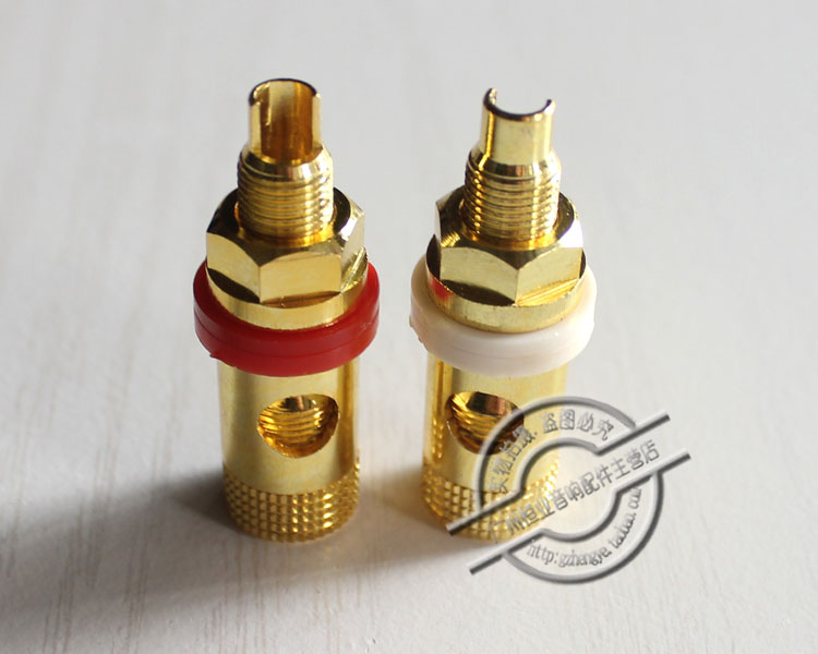 Pure Copper Gold Plated Transparent Crystal Speaker Power Amplifier Post Stud 8MM Banana Socket Sound Horn Wire Terminals