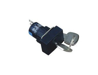 Crown LA16J-11Y 2 (Y16J-11Z 2) Key switch 3 foot bore 16mm silver dot