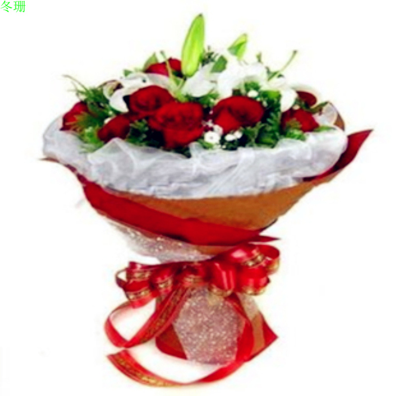 教师节红玫瑰百合北京情人节预定生日同城鲜花速递上海天津韩城市