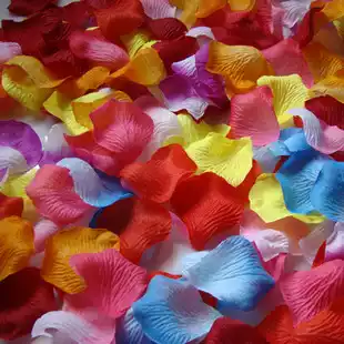 Popular recommended wedding flower basket festive wedding supplies silk color flower decoration simulation rose petals