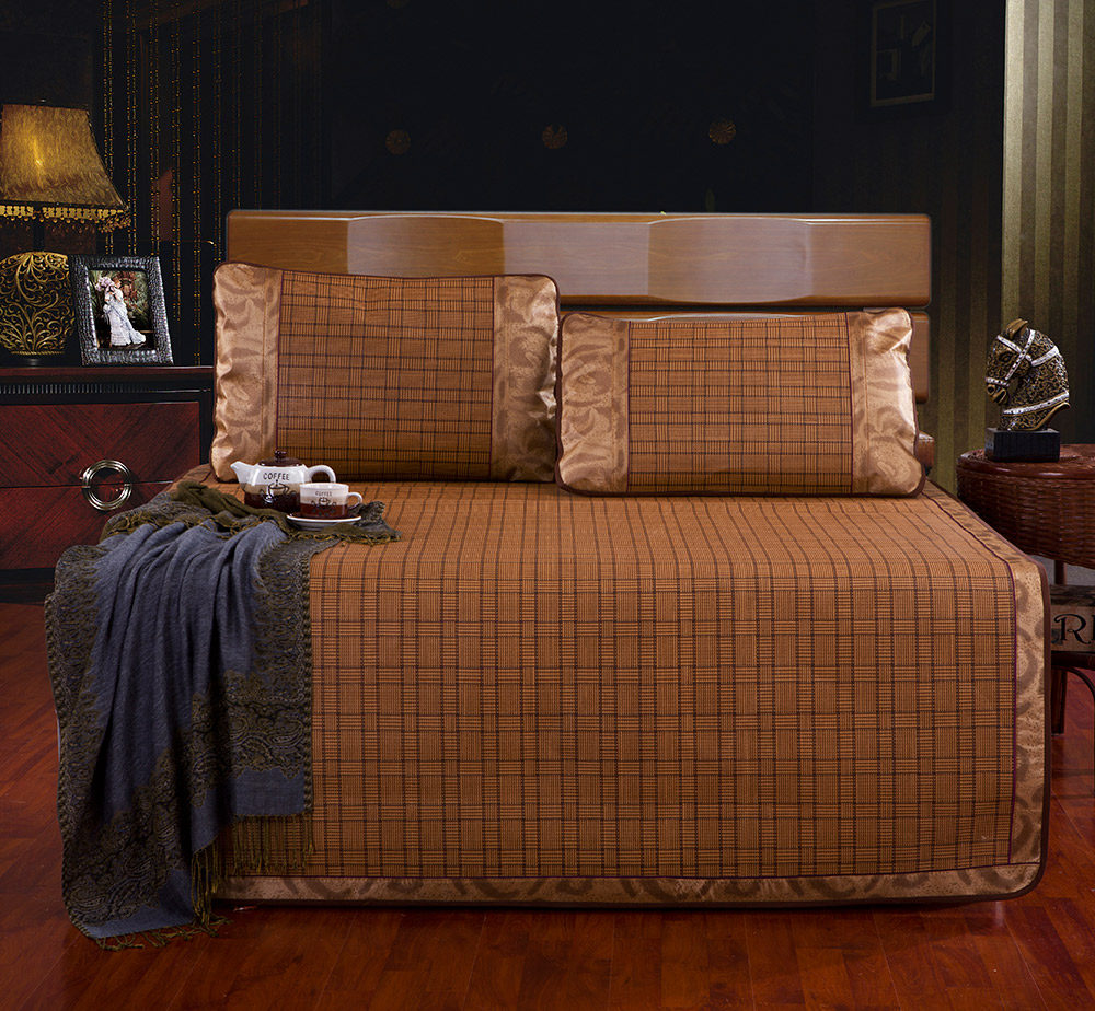 Cool Mat 1 8m Bed Bamboo Mat home Students Dormitory Grass Mat Grass Mat winter Summer Dual-use Folding Ice Silk Mat 1 5 m