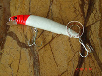 Water surface system super far cast electroplating high reflective VMC hook classic red head white body floating water sea fishing Mino 12cm 18g