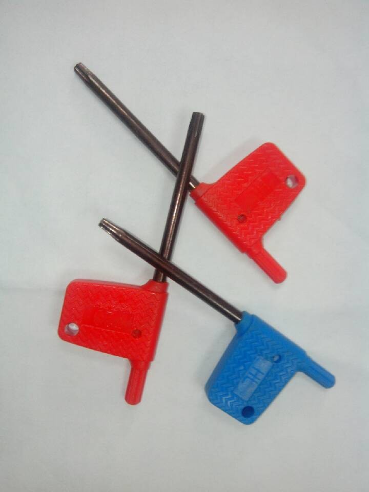 Imported S2 knife accessories plum screw wrench red flag wrench T6 T7 T8 T9 1T0 T wrench