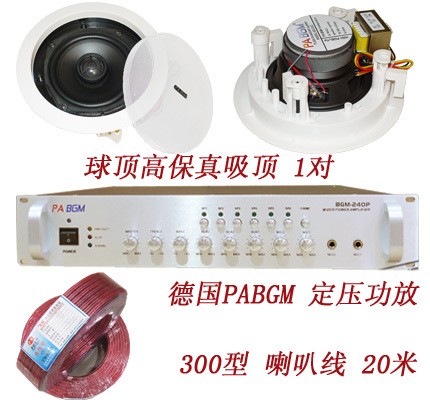 Package 1 Dome high-fidelity ceiling speaker 2 German PABGM amplifier 1 speaker cable 20 meters value