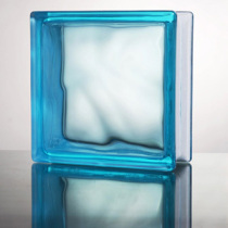 Baoshi Blue Clouds Fog Glass Brick Partition Xuanguan Crystal Hua Factory Direct Selling Effect