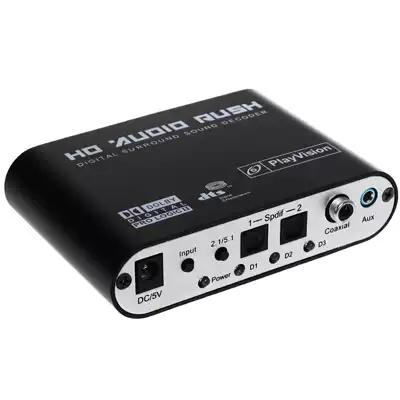 HDDIGITAL Digital HD AUDIO decoder DTS AC-3 coaxial to ANALOG 5 1 STEREO 6RCA