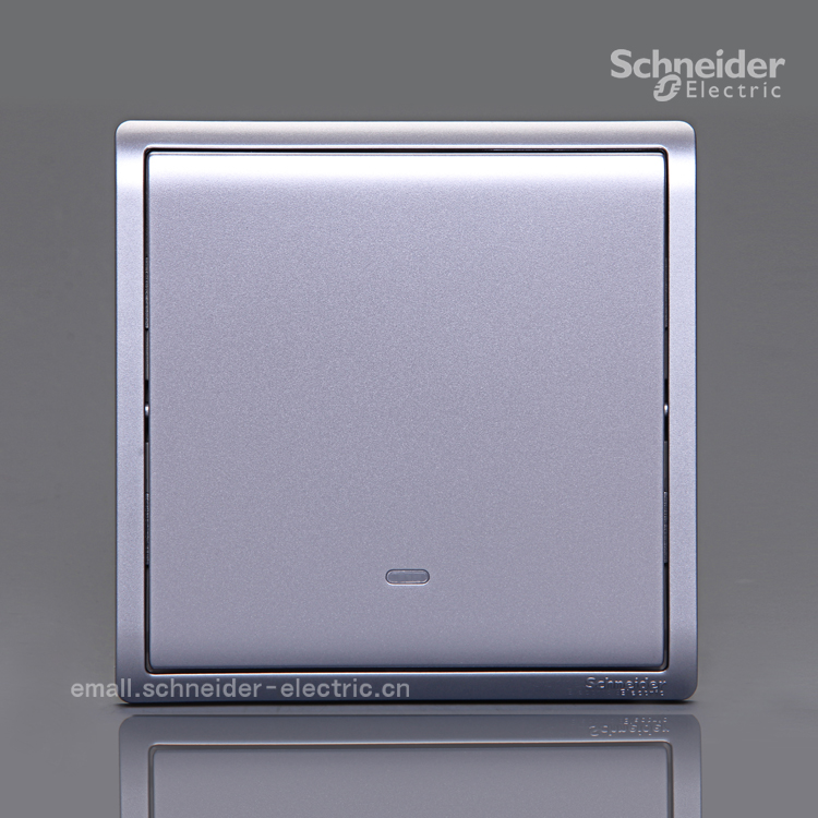 Schneider Pieno Fengshan 16AX 250V with fluorescent indication single-linked single control switch (lavender silver)