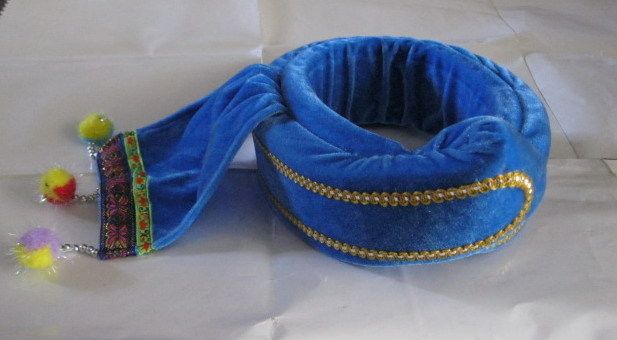 Yunnan ethnic minority clothing Dai ethnic men's hat stage performance Huluth hat dance performance headwear