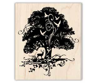Inkadinkado 2009 Wood Stamp * Seal: 99292 Tree of Life