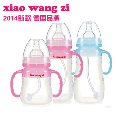 Baby wide calibre with straw handle anti-flatbreaking gas anti-fall baby full silicone bottle newborn baby baby supplies-Taobao