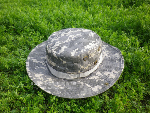 Special round-brimmed hat Bennie hat garden edge outdoor travel sunscreen fishing fisherman hat ACU multicolor