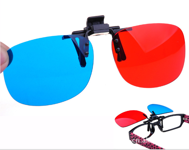 Storm AV computer TV dedicated 3D clip lens glasses myopia 3d eyes HD red blue left and right 3d glasses clip