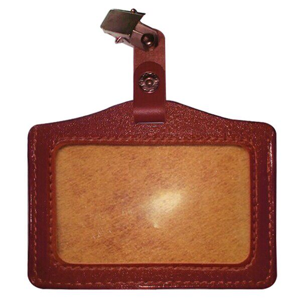 Easy-to-pull imitation leather ID card holder Leather horizontal ID card holder Standard ID card Work badge badge holder