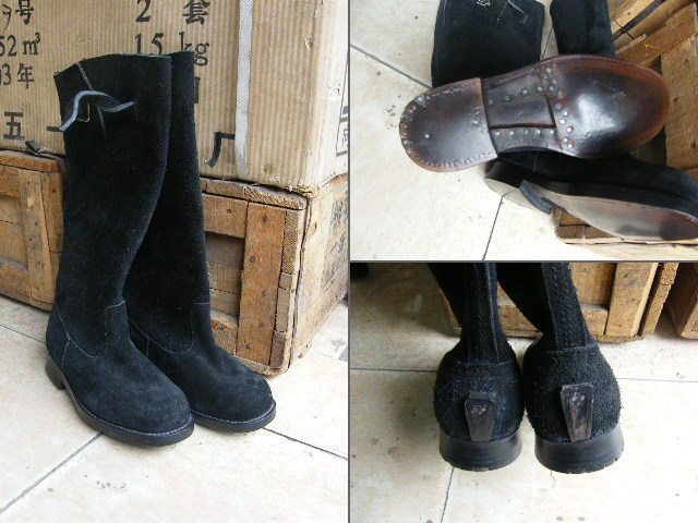 Out-of-print best of our army 65 cavalry fur cavalry boots (leather bottom leather spurs)equestrian boots