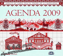  mango French cross stitch drawings-mango agenda 2009 plain sketch 54 pages