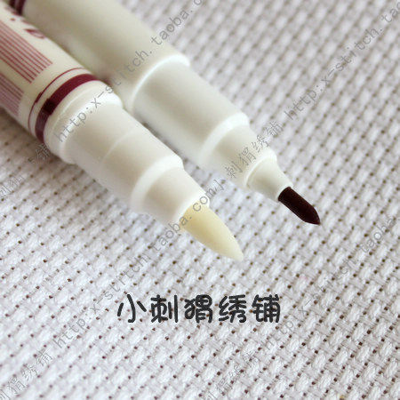 Small hedgehog★ JHG purple double head pen cross embroidered with a pen tick to change the wrong water pastry