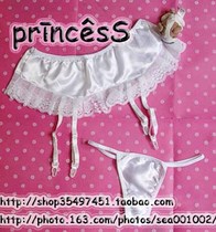 Spice Punch Drilling Day Monololita Princess ※ Sexually Sensitive Lace Pendentif Socks With 2 Pieces Sets-White Fabric Soft