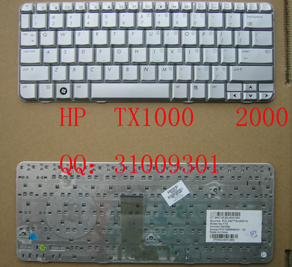 HP TX1000 2000 silver keyboard