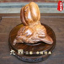 Dahan Jiuding pumpkin ladybug ornaments Vietnam Huanghua pear root carving mahogany wood carving crafts ornaments