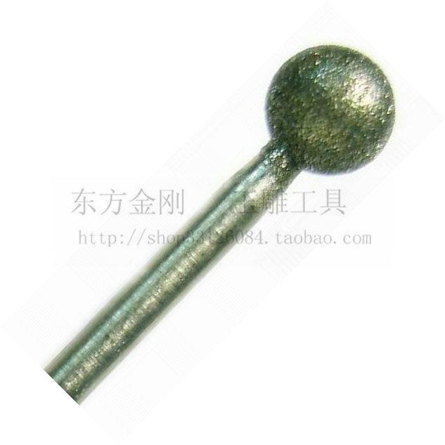 Hot pin jade finely engraved 6mm ball-diamond grinding head grinding needle (60F)