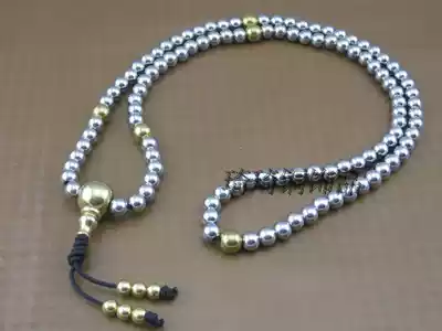 108 10MM STAINLESS STEEL BUDDHA BEADS SUITABLE FOR HOLDING SPELLS and CHANTING BUDDHA THREE-WAY BUDDHA HEAD TIBETAN NECKLACE