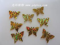 DIY butterfly beads Clothing accessories Hand-stitched pieces butterfly pieces double hole gold small butterfly sequins