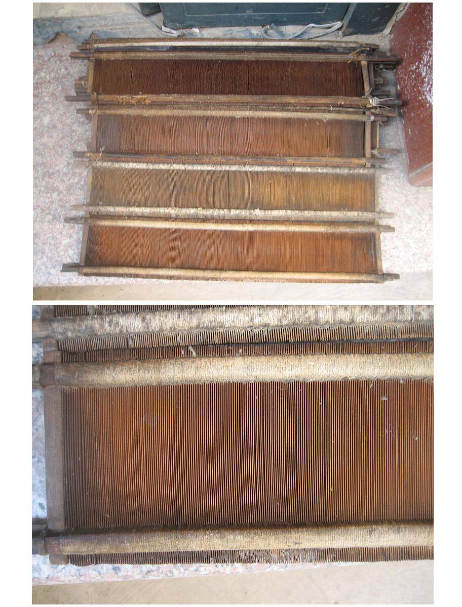 A batch of handmade bamboo woven strips in the Republic of China Old loom shuttle columns shelving tea set tea art accessories Tea entrusted Good taster