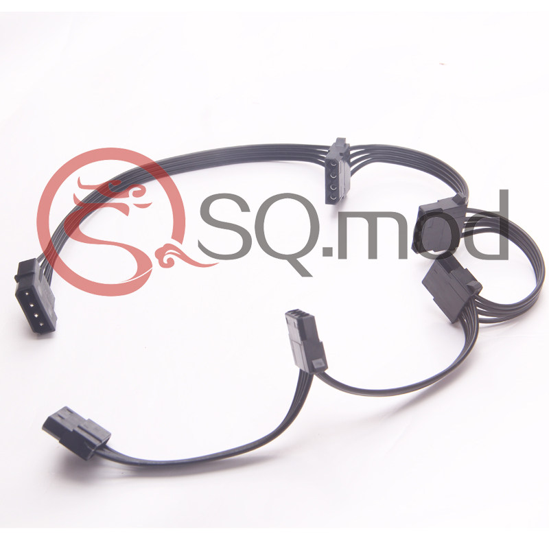 Computer IDE Power Cord 4P 10% Five 18AWG Extended Connect Line Black Cable Spot