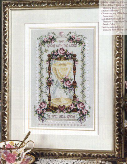 Hu Lili Cross Stitch DMC Kit Hourglass Mixed Embroidery With 3D 5D Precision Printed Fabric