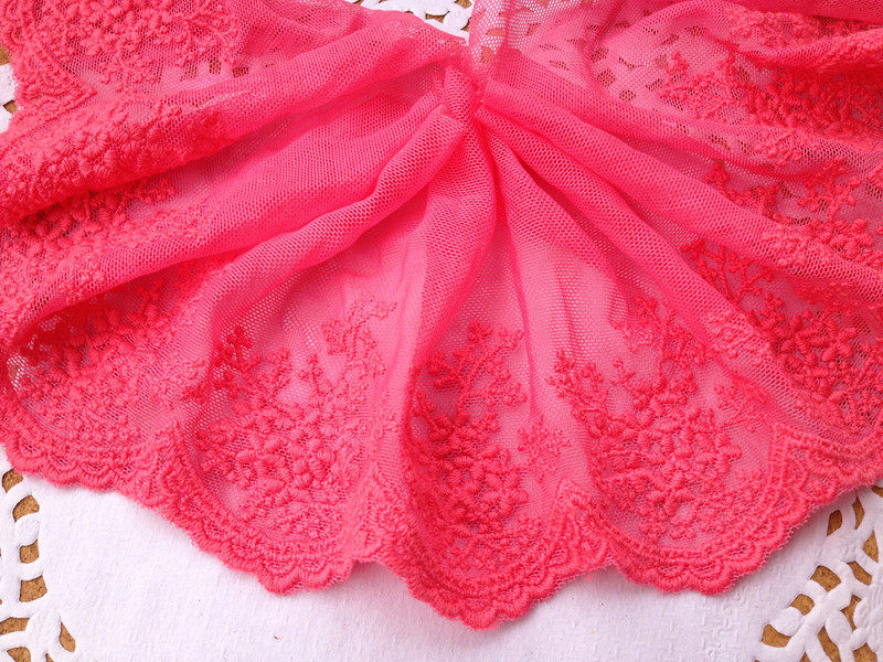 Handmade DIY Clothing Accessories Day Single Lace Embroidered Watermelon Red Snowflake Embroidered Lace Embroidered Lace Embroidered Lace