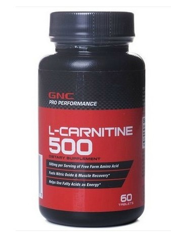 美国进口GNC健安喜运动左旋肉碱胶囊减肥胶囊500mg*60片原装正品