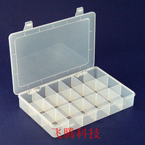 Large 276*182 * 40mm electronic component box 18 lattice component box