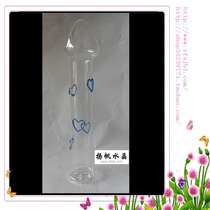 Female masturbation equipment transparent glass crystal penis back court anal masturbation supplies 0701
