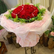 33 Red Rose Yongzhou City Sends Flowers Cold Water Beach Flower Shop East Anning Far Zero Mausoleum Flowers Distribution Co-City Express