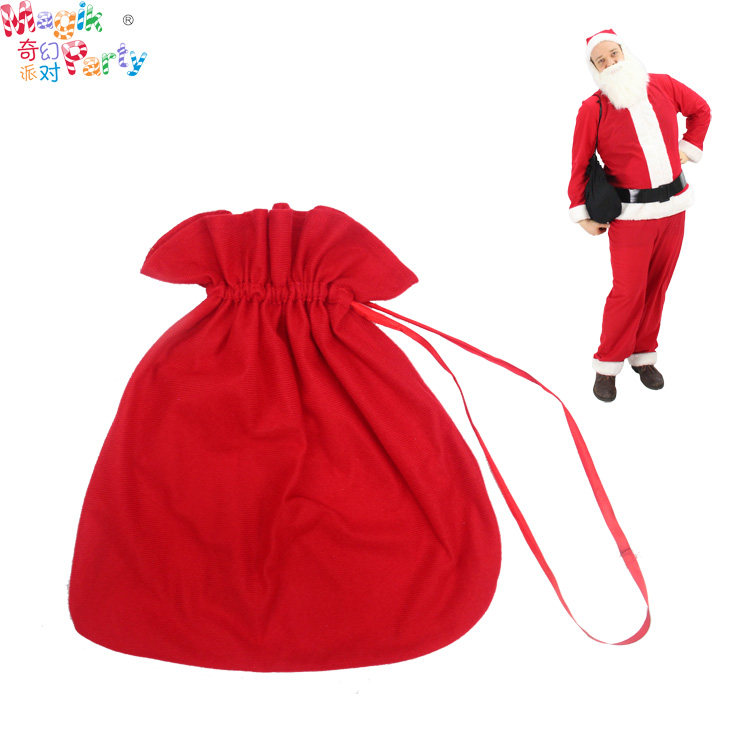 Fantasy Party Christmas Gift bag Candy bag Gift bag Christmas supplies Props Santa Backpack Strap