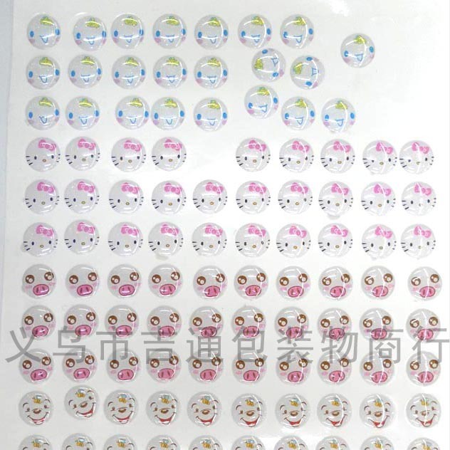 Customized imported domestic PVC crystal drop plastic trademark PVC self - adhesive drop - plastic drop - plastic