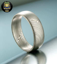 The Swedish powder jewelry grade Stainless Damascus steel ring-the path of PD-12