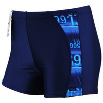 New mens flat angle swimming trunks plus fat plus hot spring blue swimming trunks with strap large size mens swimming trunks