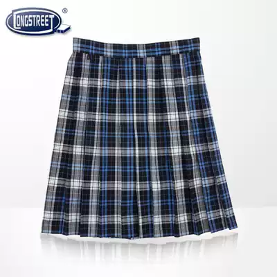 Lan Shi Brand British Blue Plaid Skirt School Style QK-8103 Student Dress