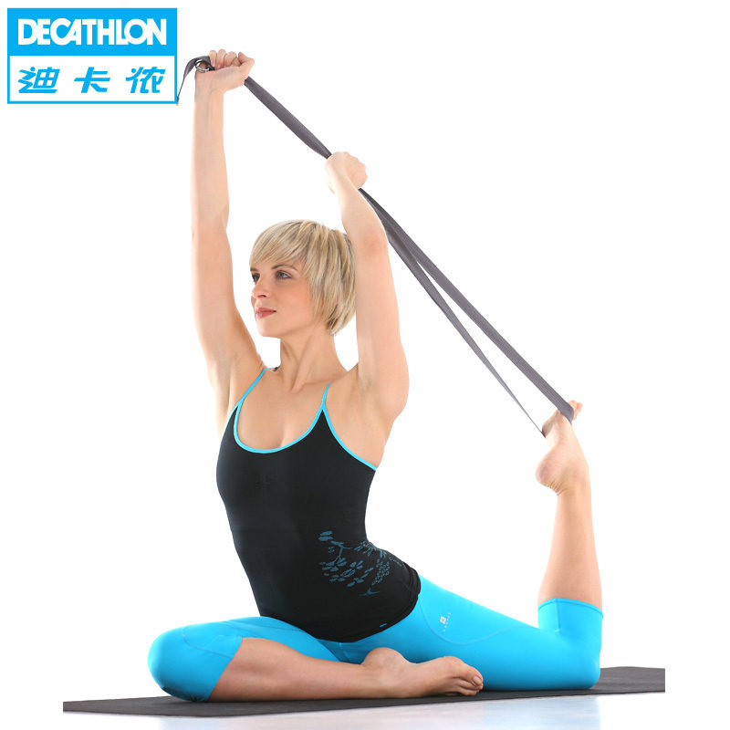 迪卡侬瑜伽绳棉质肌肉伸展瑜伽带辅助健身运动拉伸带 DOMYOS EQ