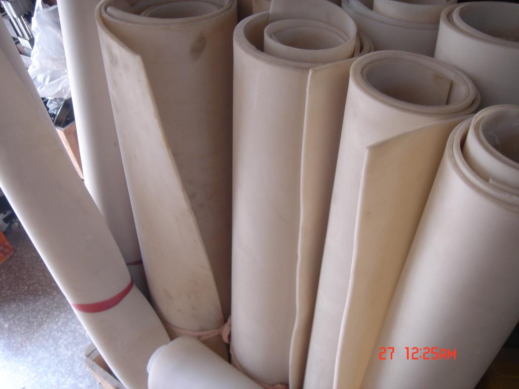 Special white silicone rubber plate for three-side seal bag machine