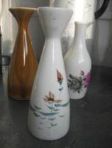 Special package Old intact collection Cultural Revolution hand-painted beautiful water lotus picture small bottle hot pot vase