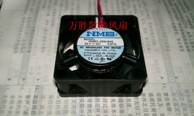 Original NMB4015 24V 0 08A three-line 1606KL-05W-B59 cooling fan