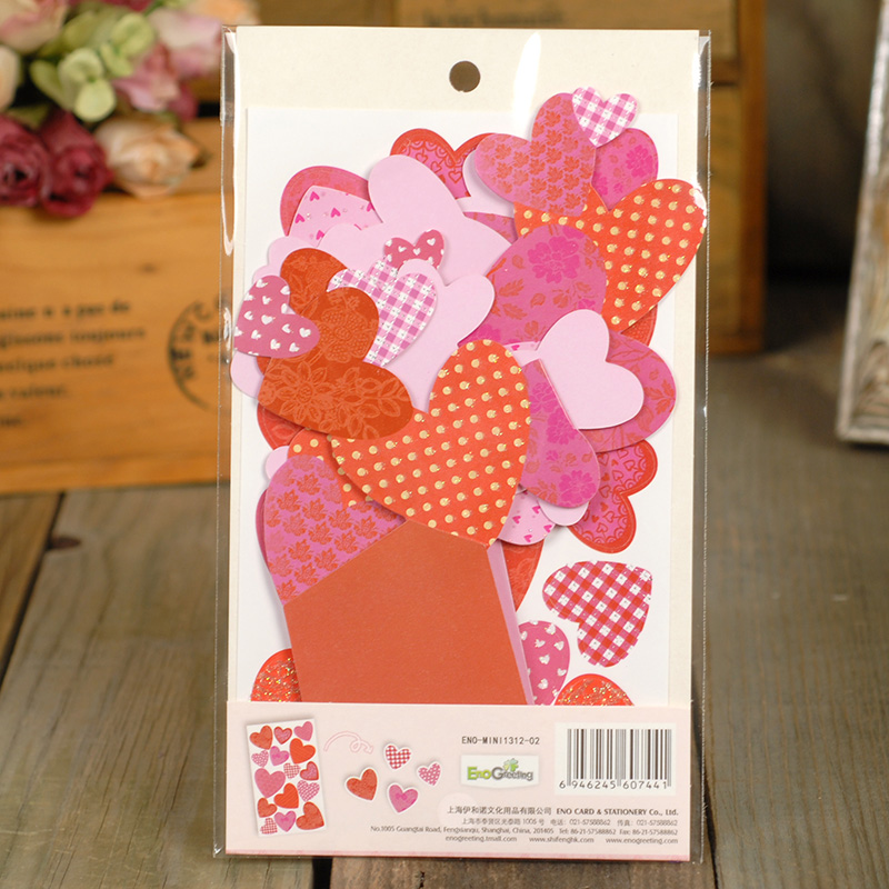 Yihe Nuo DIY handmade creative Japan and South Korea exquisite accessories Three-dimensional stickers stickers Colorful three-dimensional card MINI-1312