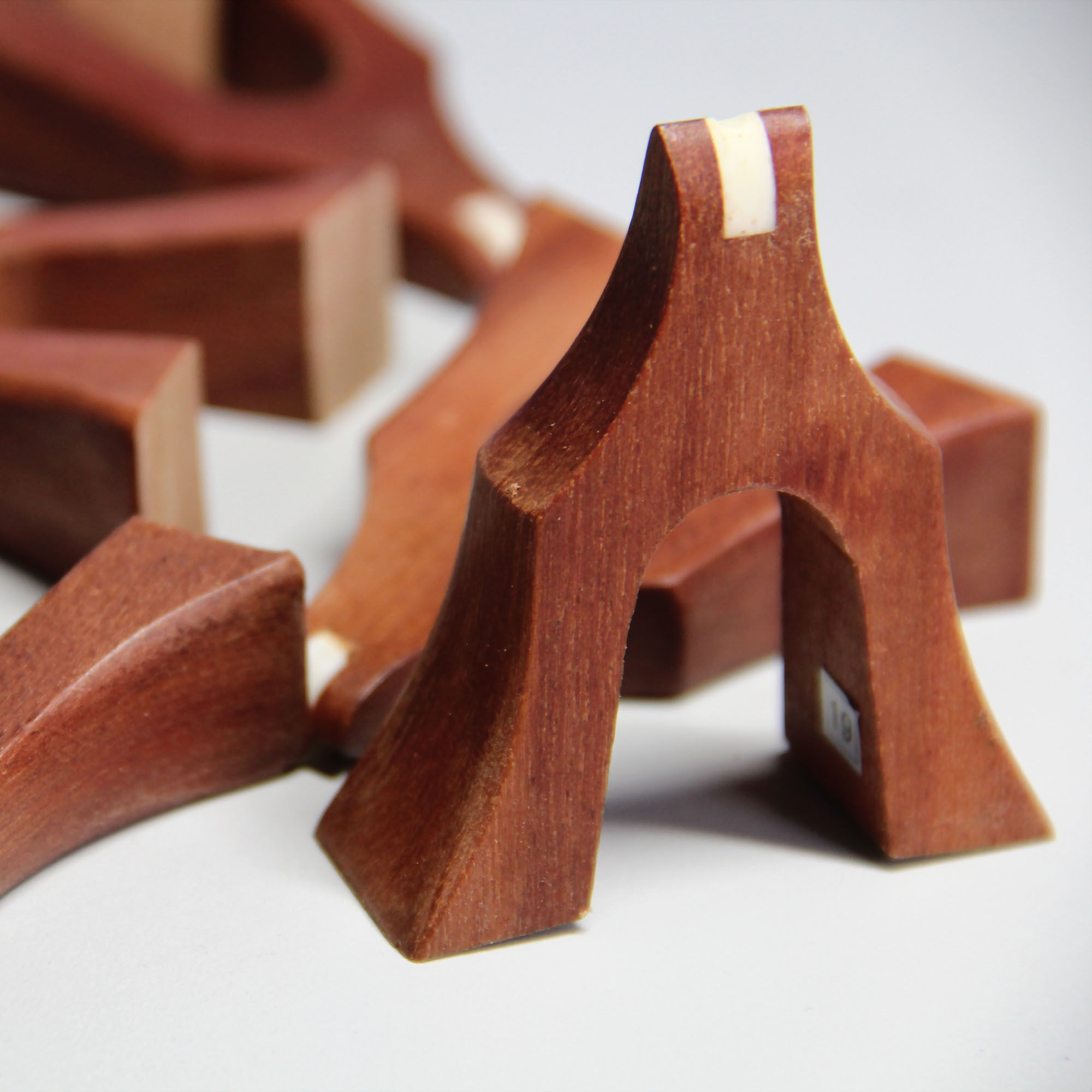 Guzheng accessories Handmade Guzheng Mahogany Zheng code Geese column Rosewood Red Zheng code cow bone string groove