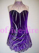 Ice Fire Dance Figure Skating Suit Figure Skating in Skating Suit