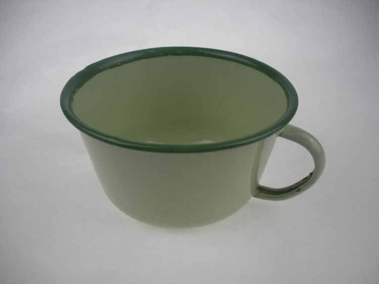 Wide mouth cup old enamel bowl pure old goods thickened dual-use domestic Hefei produced children's baby bowl in the 1990s